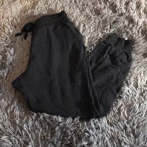 Black w/ white spec women’s  joggers